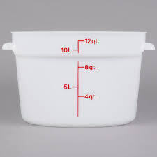 12 QUART POLY ROUND CONTAINER   6EA/CS